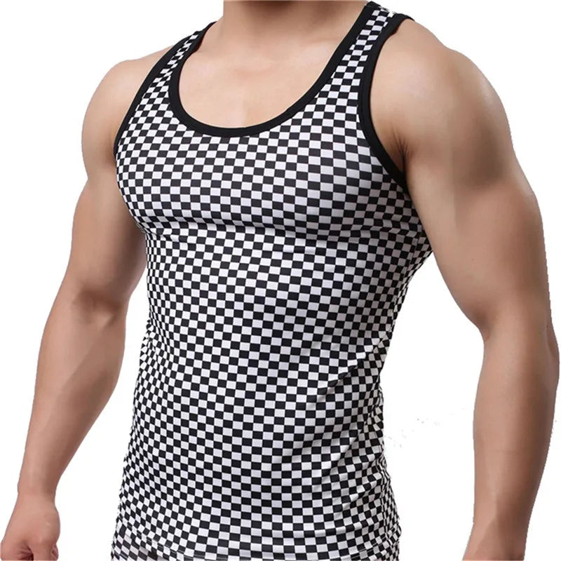 Mens Undershirts Breathable Sleeveless T-shirts Fitness Tank Tops Sport Vest Low Rise Boxer Shorts Underwear Or Men Clothes Set