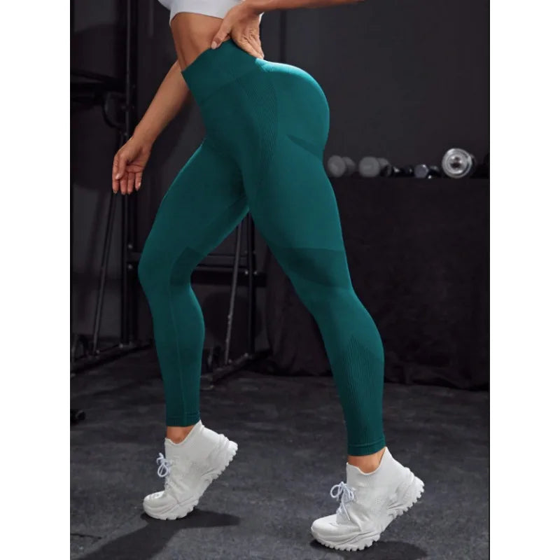 High Waist Butt Lift Leggings Women Fitness Leggings Solid Knit Seamless Outdoor Tranning Running Skinny Yoga Leggings