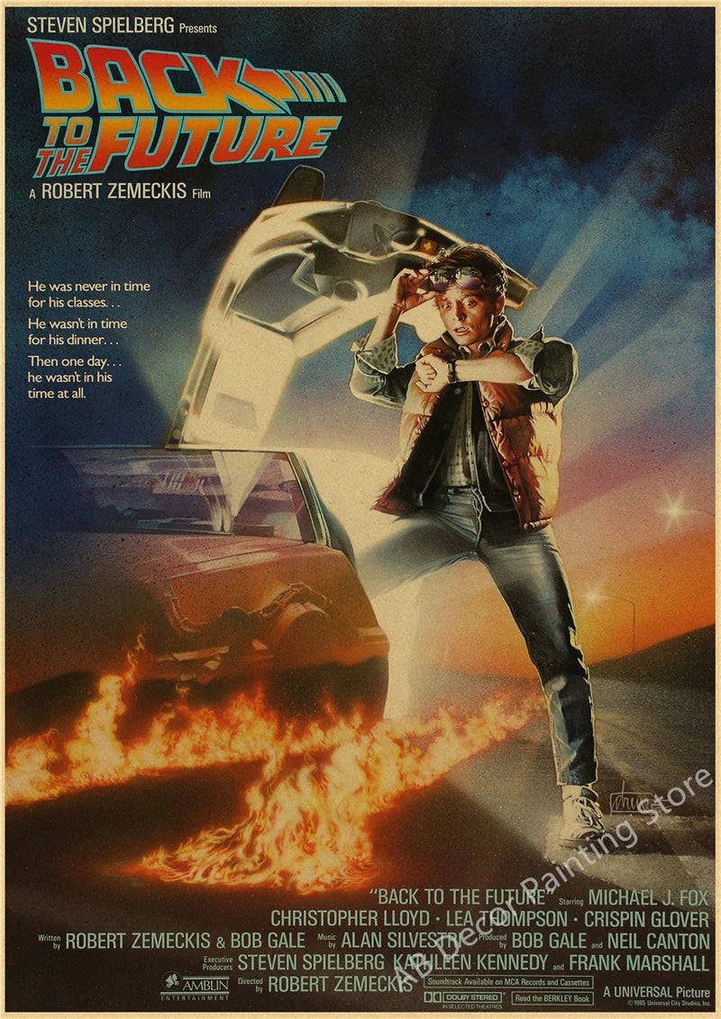 Back To The Future 1 2 3 Movie Posters Kraft Paper Prints Vintage Home Room Cafe Bar Art Wall Decor Aesthetic Painting Picture