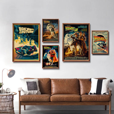 Back To The Future 1 2 3 Movie Posters Kraft Paper Prints Vintage Home Room Cafe Bar Art Wall Decor Aesthetic Painting Picture