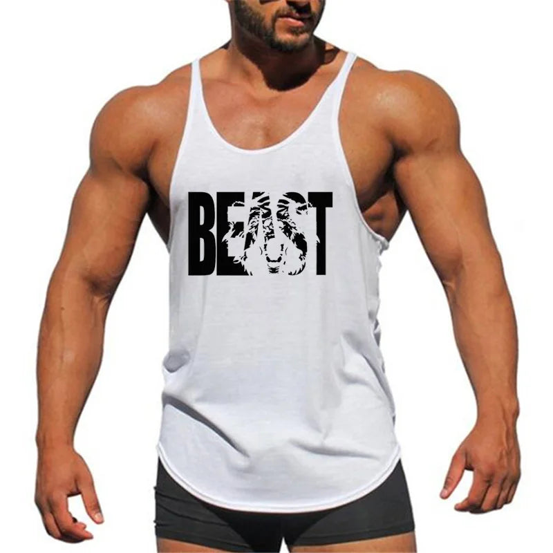 2022 Cotton Gyms Tank Tops Men Sleeveless Tanktops For Boys Bodybuilding Clothing Undershirt Fitness Stringer Vest