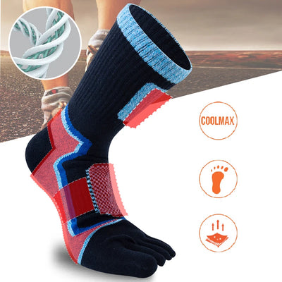 5 Pairs Toe Sport Short Socks Man Thick Compression Mesh Endurable Fitness Bike Run Outdoor Basketball Travel 5 Finger Socks