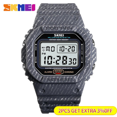 SKMEI Outdoor Sport Watch Men Digital Watch 5Bar Waterproof Alarm Clock Cowboy Military Fashion Watches relogio masculino 1471