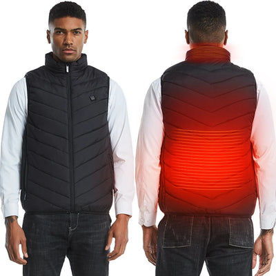 21 Areas Heated Vest Men Jacket Heated Winter Womens Electric Usb Heater Tactical Jacket Man Thermal Vest Body Warmer Coat 6XL