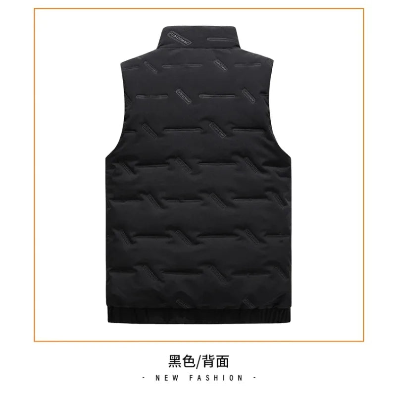 Men Cotton Thick Coat Jacket 2024 New Autumn Warm Male Winter Plus Size Clothing Men Waistcoat Casual Fashion Sleeveless Vest