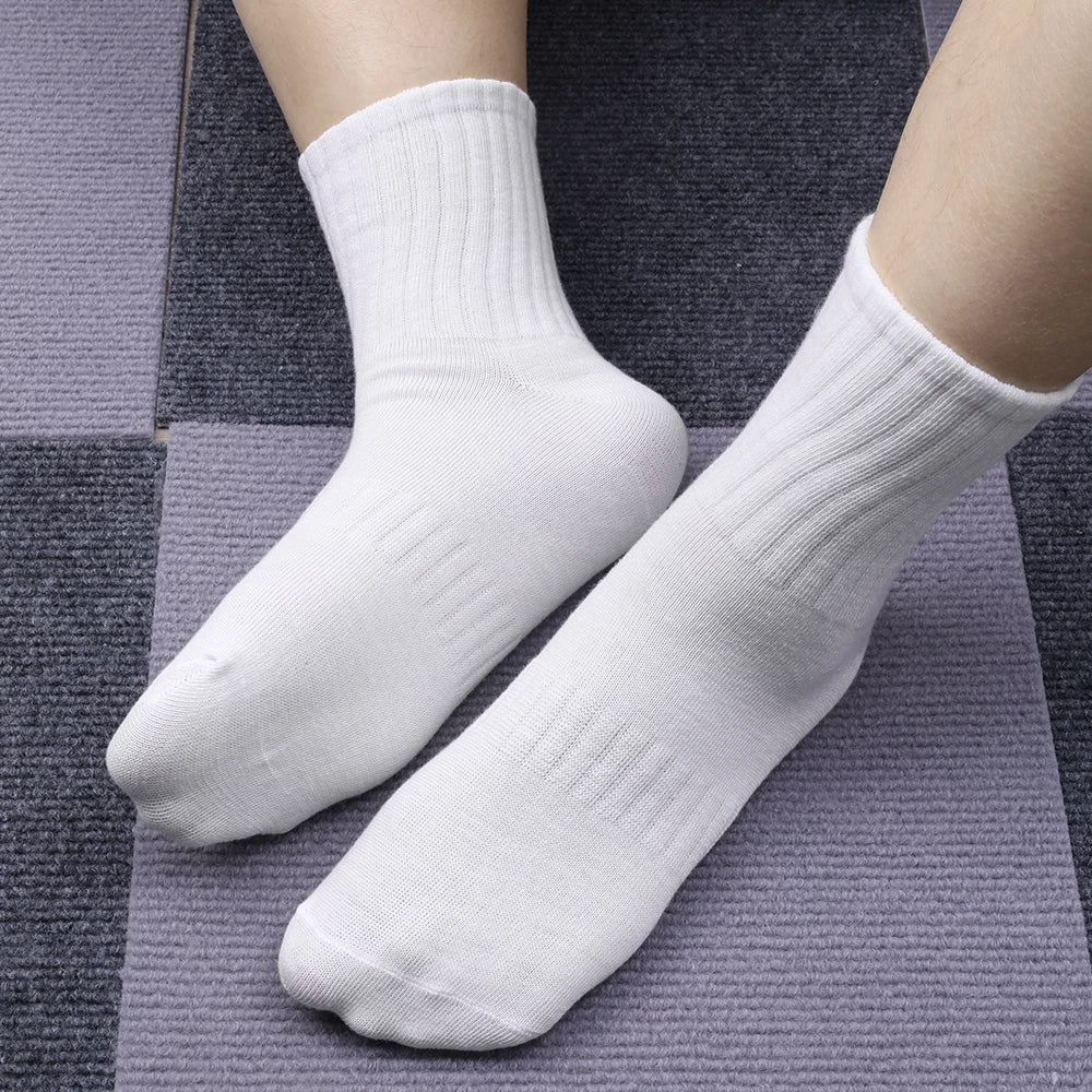 3Pairs/Lot Men Cotton Socks Black White Male Short Socks Cotton Sports Socks Men Socks Breathable Spring and Autumn Ankle Socks