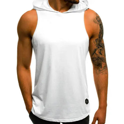 New Fashion Moto Biker Hooded Mens Tank Tops Joggers Summer T Shirt Men Sleeveless Top Fly Cool Street Top Mens Clothes M-3XL