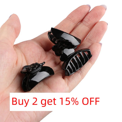 Fashion Headwear for Women Simple Plastic Black Hair Claw Clips Summer Crab for Hair Tins Hair Clamps for Washing Device Beauty