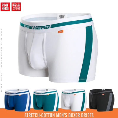 PINK HERO Fashion Men Shorts  Men Comfortable Cotton Underwear Boxer Briefs fancy underwear boxers for men boxer shorts