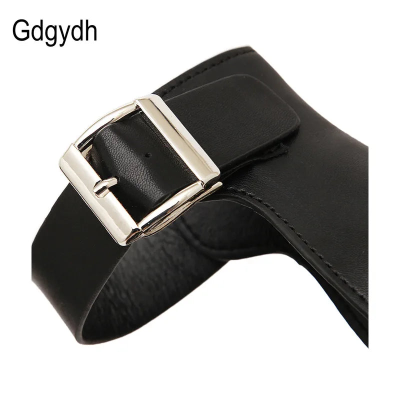 Gdgydh  Summer Shoes Women White Open Toe Button Belt Thick Heel Wedges Platform Shoes Fashionable Heeled Sandals Ankle Strap