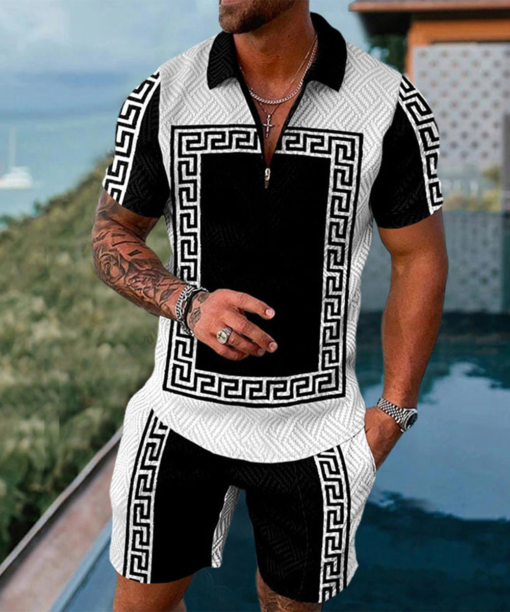 Men's Summer New Polo Shirt Suit Plus Size Fashion