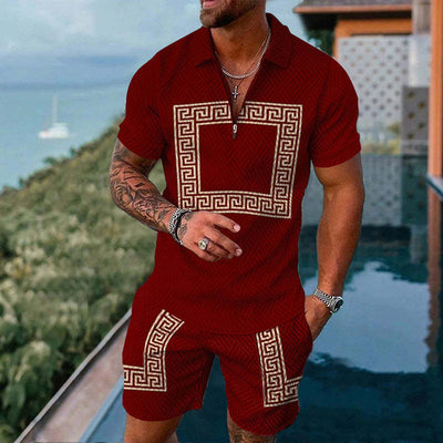 Men's Summer New Polo Shirt Suit Plus Size Fashion