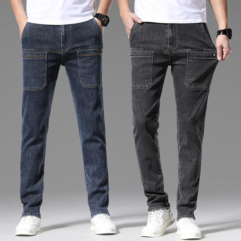 Men's Jeans Multi-pocket Casual Trousers