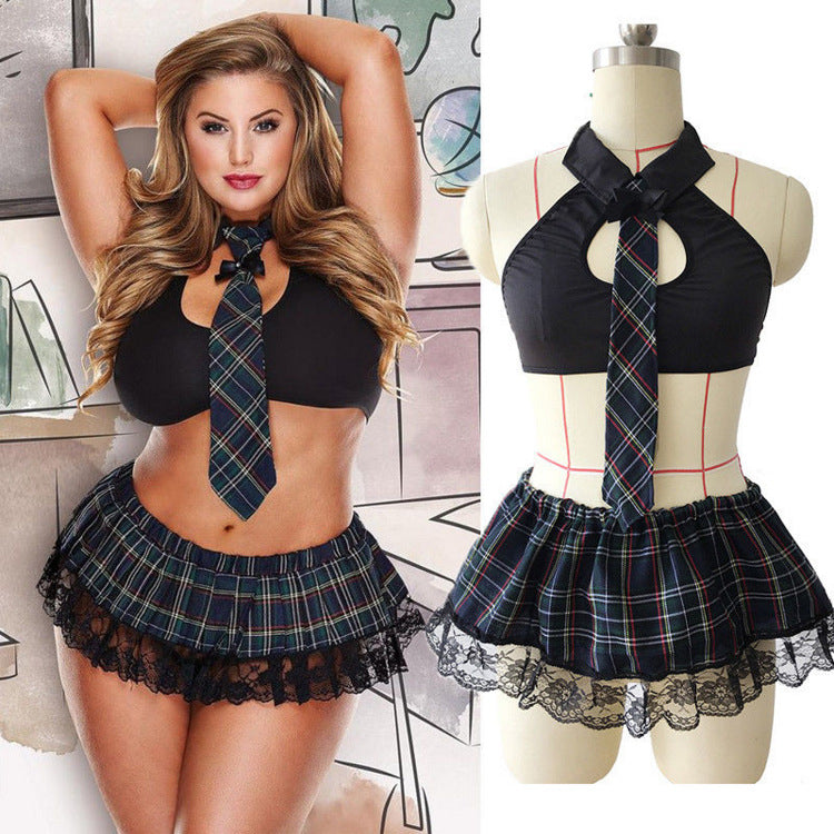 Fat Mm Plus Size School Uniform Sexy Underwear