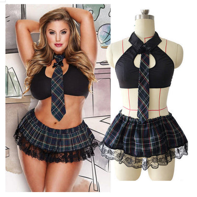 Fat Mm Plus Size School Uniform Sexy Underwear