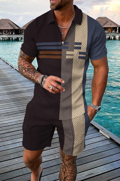 Men's Summer New Polo Shirt Suit Plus Size Fashion