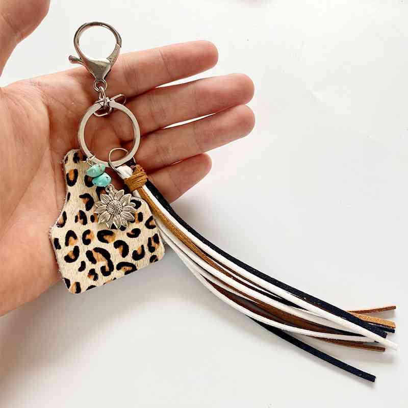 Turquoise Fringe Detail Key Chain