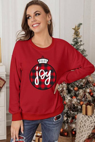 JOY Round Neck Long Sleeve Sweatshirt