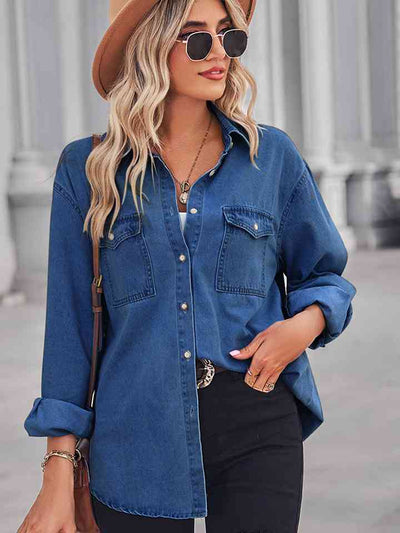 Long Sleeve Denim Shirt Jacket