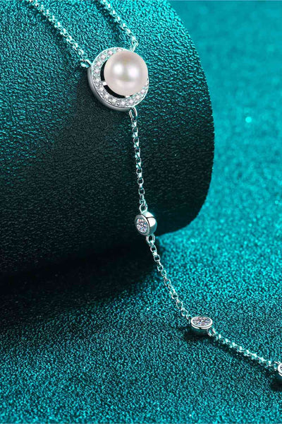 Moissanite Rhodium-Plated Necklace