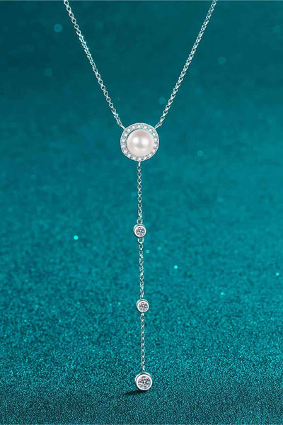 Moissanite Rhodium-Plated Necklace