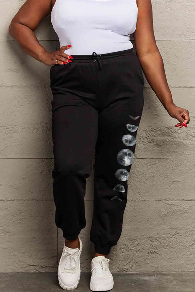 Simply Love Full Size Lunar Phase Graphic Sweatpants